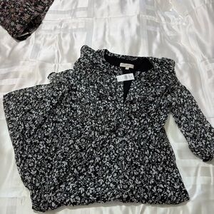 Loft black and white dress